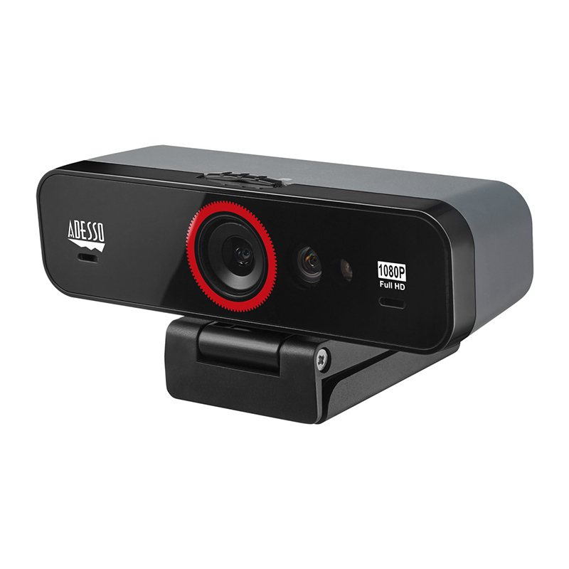 Adesso CYBERTRACK F1 Webcam - 2.1 Megapixel,USB 2.0, Fixed Focus-120° Angle - Tripod Mount